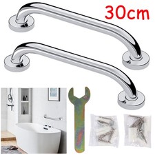 2PC Bathroom Shower Grab Bar Handle Safety Hand Rail Support Bar Stainless Steel