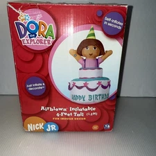 Nick Jr. Dora The Explorer Air blown Inflatable 4’ Tall Self Inflatable Decor