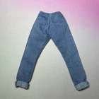 Vintage *Barbie* Clothes: Blue Denim Regular Fit Jeans w/ Ankle Cuffs