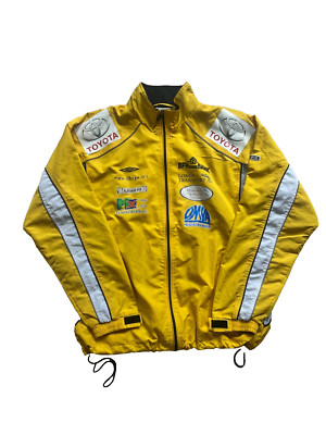 Vintage Umbro Toyota Jacke Gelb Gr. M Beflockung Vintage Retro