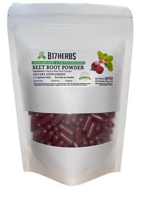 Beet Root Powder Capsules - Superfood - No Fillers - 100 Veggie Caps