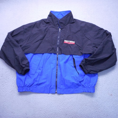 Vintage Swingster Jacket Mens XXL Black Blue Lined Windbreaker Made in the USA - Picture 2 of 12