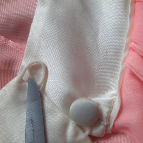 Camisón vintage para mujer rosa manga abullonada 21' barrido Claire Sandra Lucie Ann Med - Imagen 5 de 9