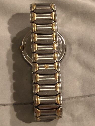 VINTAGE MENS MOVADO MUSEUM GOLD & STAINLESS TWO TONE BAND - Picture 2 of 6
