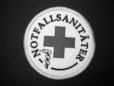 NOTFALLSANIT&Auml;TER Rundemblem Emblem Patch Aufn&auml;her NEU