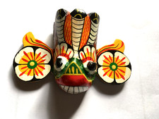 wooden mask sri lanka decorative hand carved small room unique design beautiful