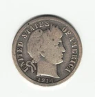 1914 Barber Dime in Worn/Circulated Condition