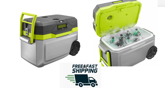 ryobi one  18 volt air conditioned 50 quart cooler