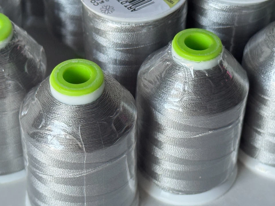 Lots 20 Coats & Clark Embroidery Thread 1100 yds. Silver D75 Polyester - Image 4 of 4