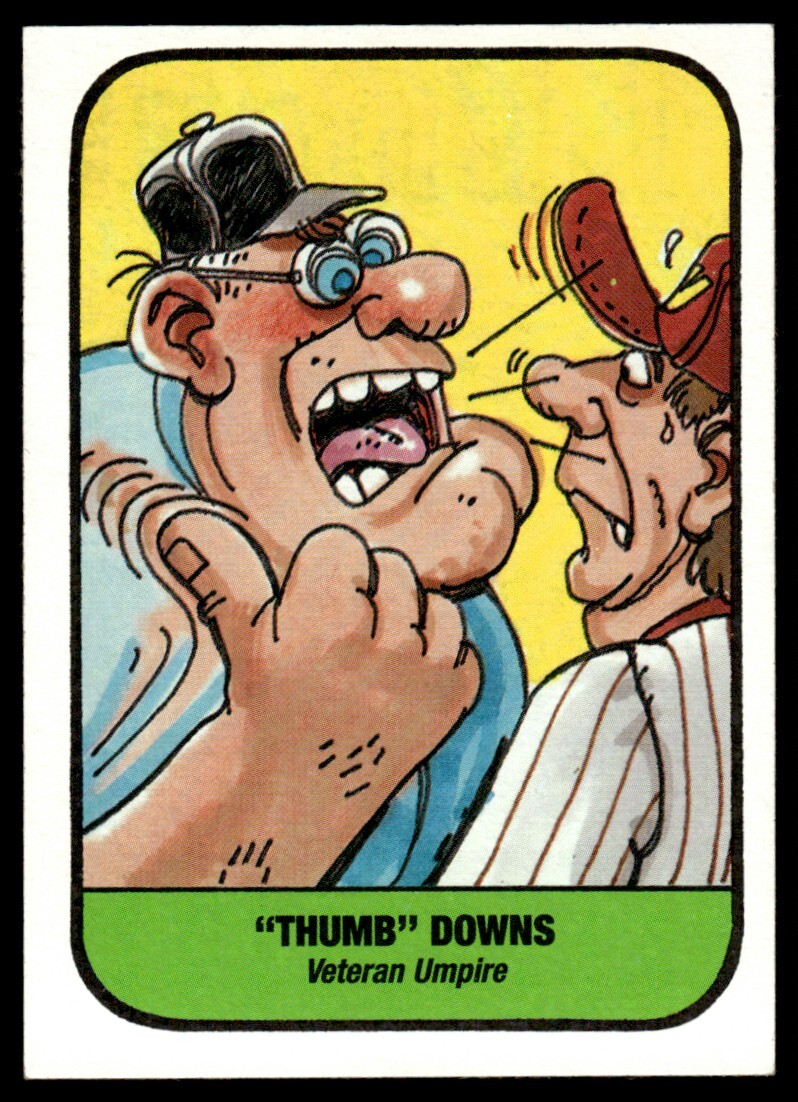 1991 Confex Fun Stuff Hit Spit Swear Scratch Steal THUMBS DOWN #52