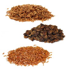 0,5 kg - 10 kg getrocknete Mehlw&uuml;rmer Seidenraupen Bachflohkrebse Koi Koifutter