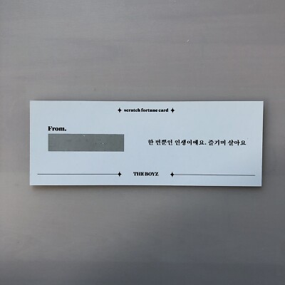 The Boyz Reveal Boy Ver. Scratch Fortune Card Ju Haknyeon