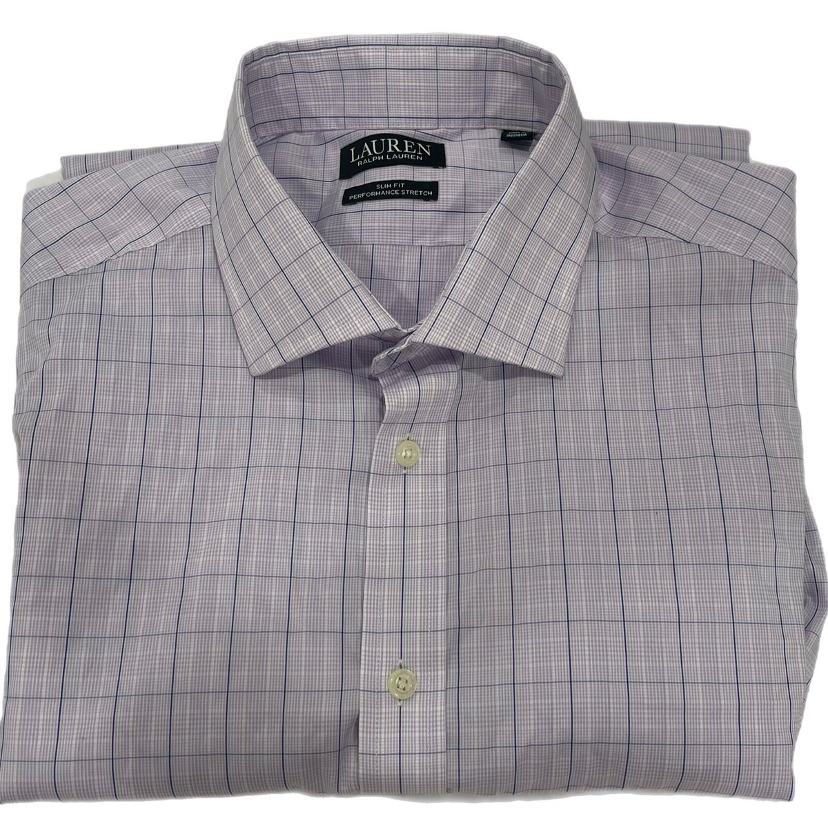 ralph lauren slim fit performance dress shirt Lauren Ralph Lauren Black Label Slim Fit Performance Stretch Dress Shirt  Size XL