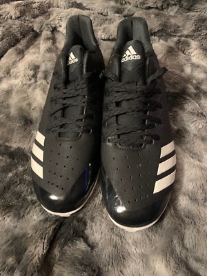 Adidas Boost Icon 4 Fusion Core Black/ White Baseball Cleats Size 7.5 CG5258