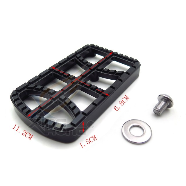 New Dominator Large Brake Pedal Pad Black For Harley Touring Road Glide