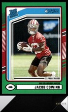 2024 Donruss #378 Jacob Cowing Rookie Press Proof Green San Francisco 49ers