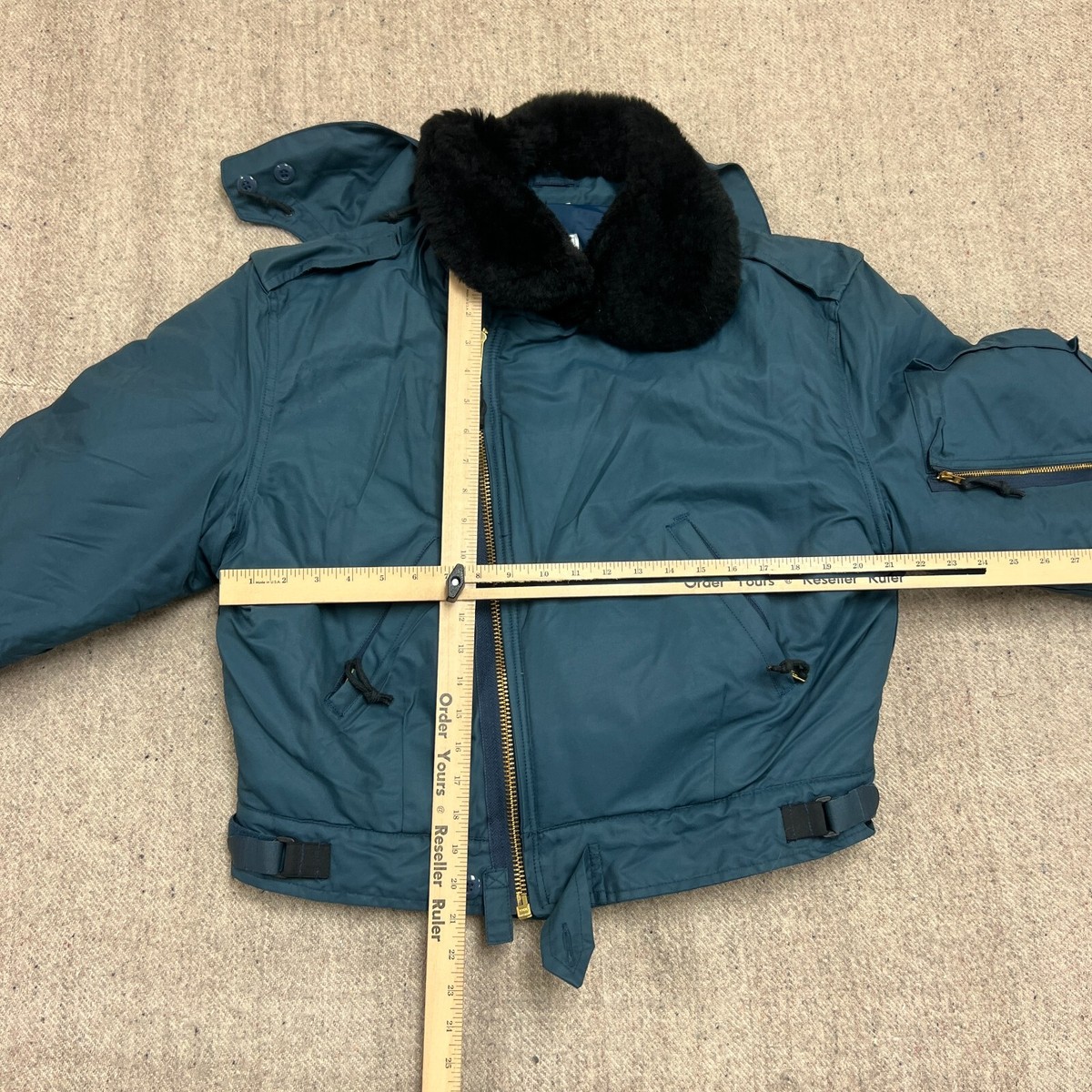 Vintage Canadian Air Force Flight Jacket Mens Medium Blue
