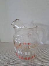 MCM Ribbed Handle Ice Lip Lemonade Pitcher ( Worn Graphics)