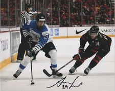 Team Finland Anton Lundell Signed Autographed 8x10 IIHF Photo COA #9