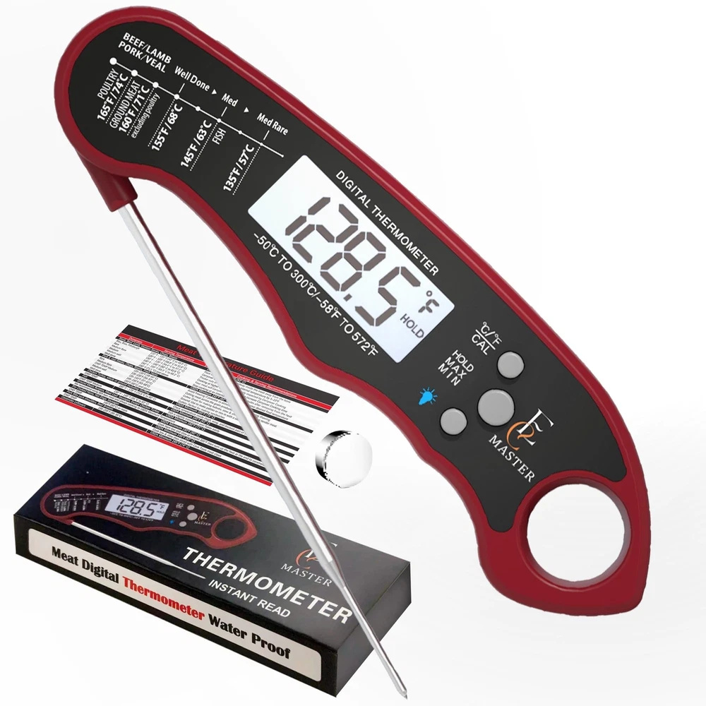Digital Meat Thermometer for Cooking and Grilling, Candy Thermometer, BBQ Gri...