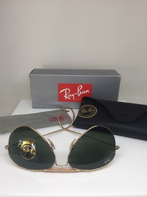 New Ray Ban Aviator Sunglasses RB 3030 Outdoorsman L0216 Gold W