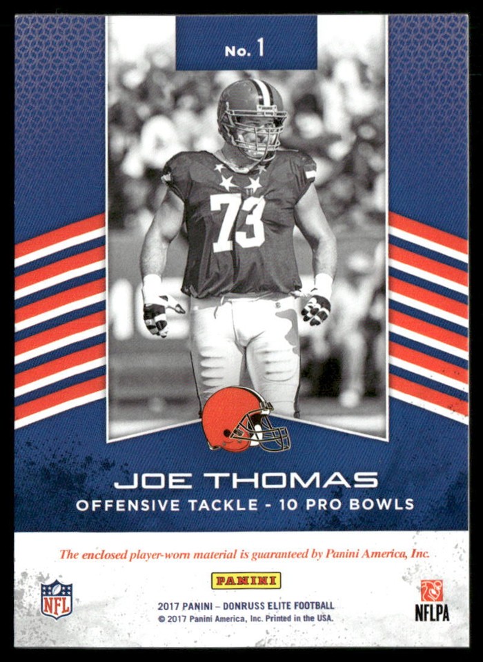 2017 Donruss Elite 1 Joe Thomas Pro Bowl Standouts eBay