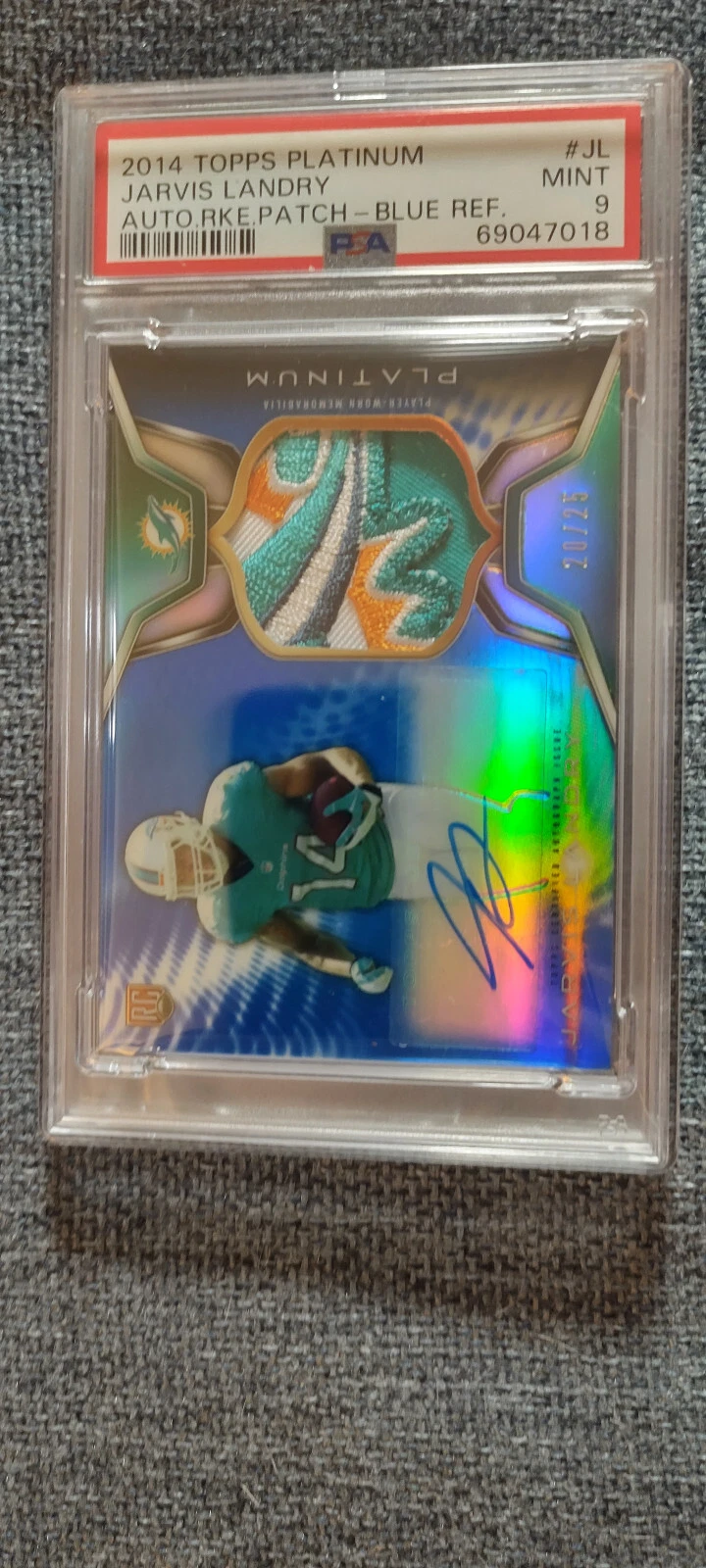 Jarvis Landry Topps Platinum Autograph Rookie Patch #JL Blue Refractor