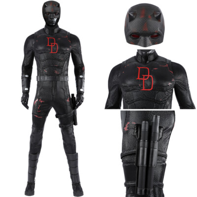 Daredevil Born Again Season 2 Matt Murdock Cosplay Costume Black Suit Halloween