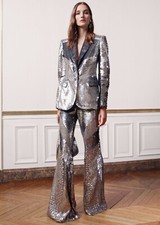 ALBERTA FERRETTI LIMITED EDITION Sequin Embellished Flare Pants 40 4  42 6  44 8