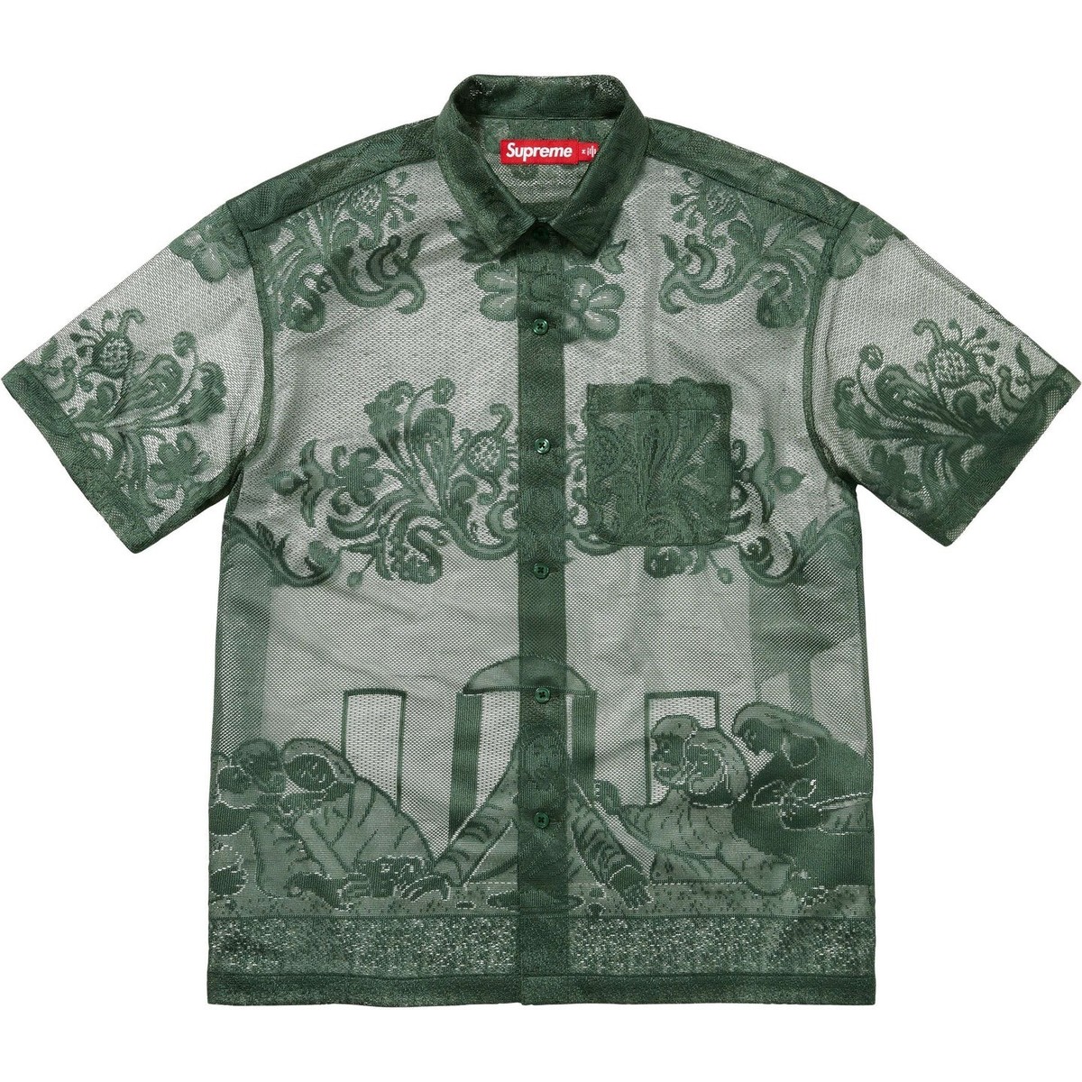 Supreme Last Supper Lace S/S Shirt Dark Green | eBay