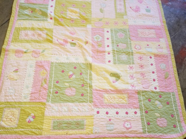 Pottery Barn Kids Darcie Birds Cupcake Full Queen Quilt For