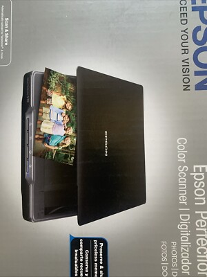 Epson Perfection V39 Flatbed Color Photo & Document Scanner Scan to cloud 4800