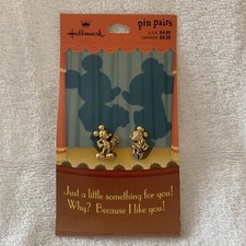 Hallmark Mickey Minnie Mouse Pins Brass Bronze Tone Gift Set Vtg Pin Pairs