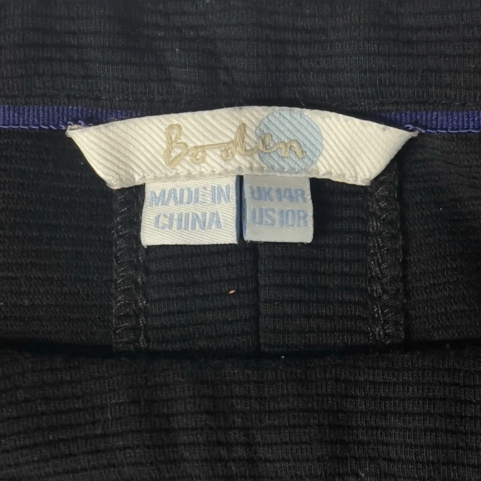 Boden Dress Classic 3/4 Sleeve Size 10 Womens Solid Black Career Pockets - Image 4 of 4