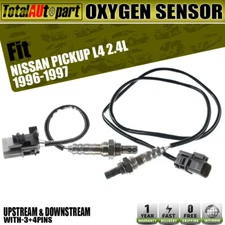 2Pcs O2 Oxygen Sensor for Nissan Pickup 1996 1997 l4 2.4L Upstream & Downstream