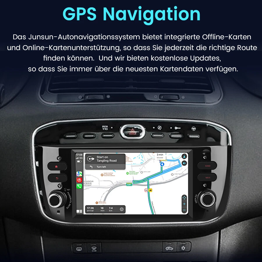 Carplay Für Fiat Grande Punto EVO 199 Linea 2012-2017 Android 13 Autoradio Navi - Bild 3 von 4