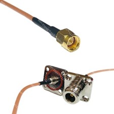 RG316 SMA MALE to N Female Flange O-Ring RF Cable Rapid-SHIP LOT