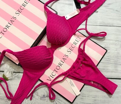Victoria's Secret Natation Mélanger et Assortir Icon Bikini Haut String Côté Bas - Photo 1/3