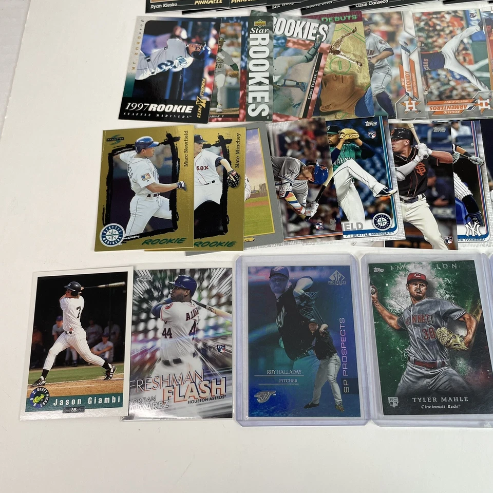 Lote de tarjetas de novato de béisbol de 95+, varios años, equipos, jugadores, todo béisbol MLB Foto 2 de 4