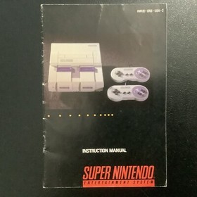 Super NES System Console HW(B)-SNS-USA-2 SNES Nintendo Instruction Manual Only