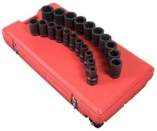 Sunex Tools 5693 1" Drive Deep 21 Piece Sae Impact Socket Set