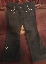 TRIPP NYC BLACK GOTH STRETCH PANTS SIZE 22 PRE OWNED 1 AWESOME LOOK  