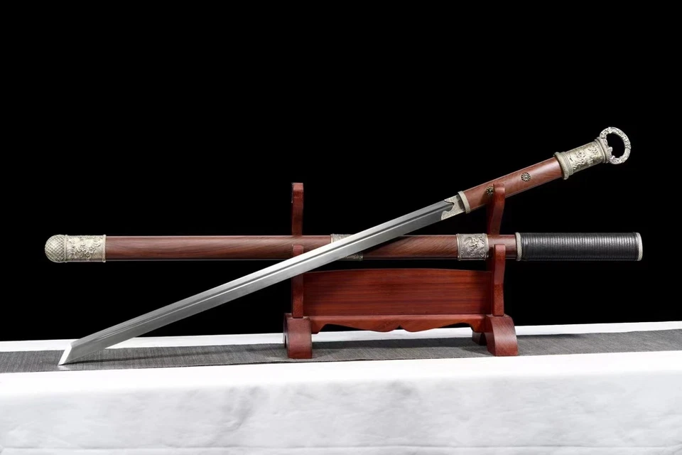 Espada china Kung Fu guerra Tang Dao Sharp 1095 acero al carbono sable katana Foto 4 de 4