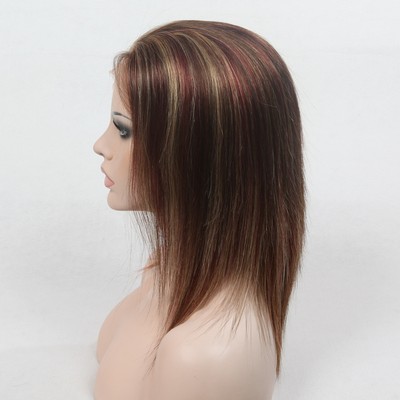 Custom Full Lace Brazilian 4 25 118 Layered Straight Human Hair