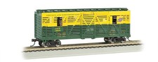 Bachmann 40' Animated Stock Car - CHICAGO and NORTHWESTERN with HORSES - HO S...