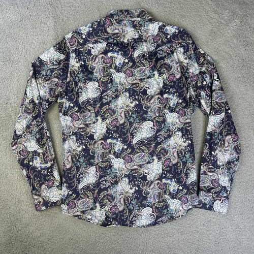 Denim & Flower Ricky Singh Hemd Herren Large Paisley Langarm Knopfleiste Slim - Bild 2 von 7