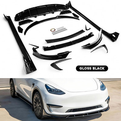 Fast Style Glossy Black Finish Full Body Kit Aerokit For Tesla Model Y 2020-2024