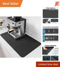 Coffee Mat Large Absorbent Anti-Slip Countertop Pad for Espresso Machine Kitchen