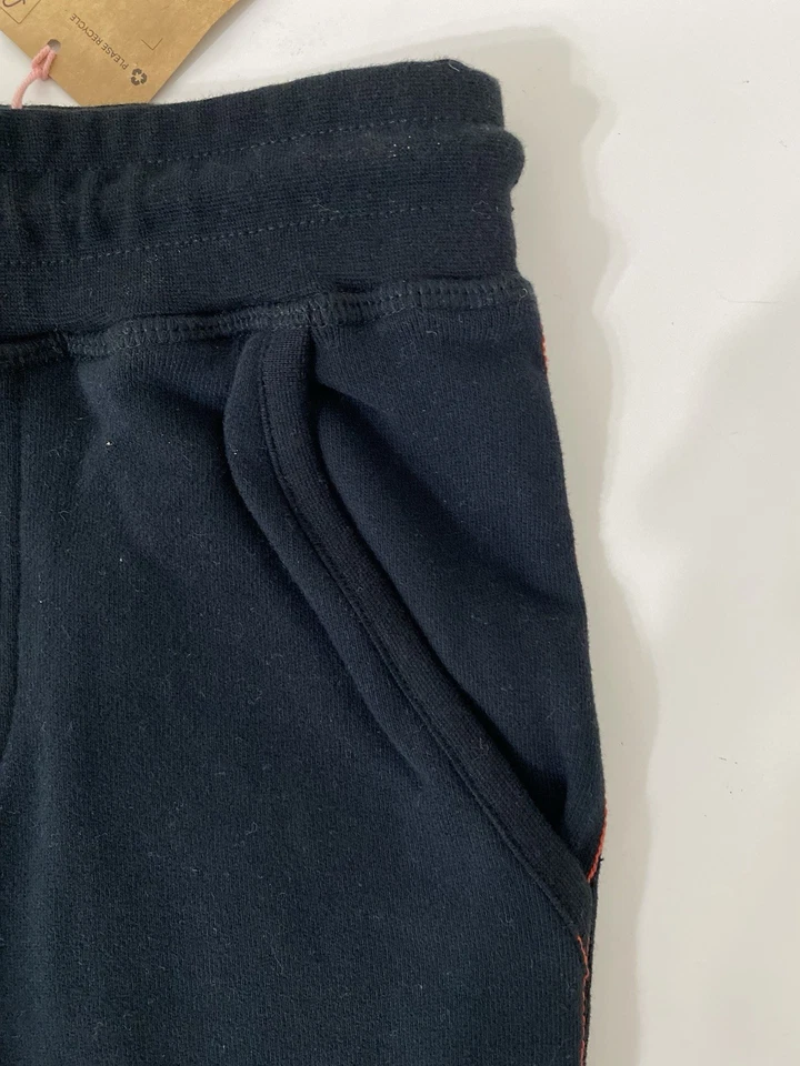 NWT Mini Boden Pull-On Black Stripe Sweatpants Boys Size 6-7 yrs. - Image 4 of 4