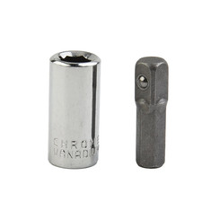 1/4 square hole to 1/4" 6.3mm Hex Screwdriver Bit Adapter Holder Socket